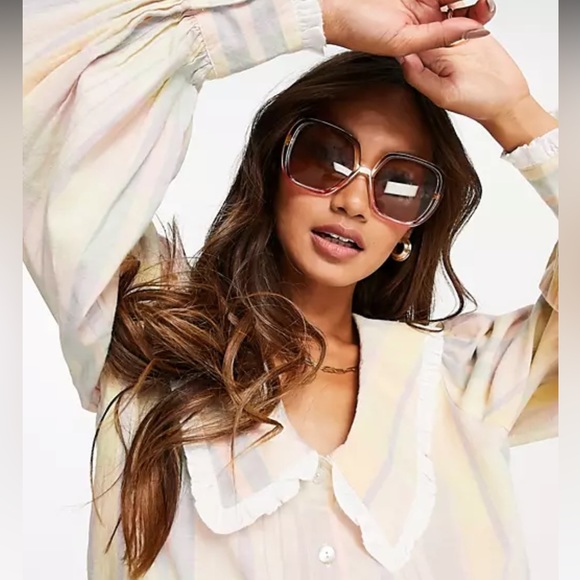 River Island Collared Stripe Blouse - Picture 11 of 12